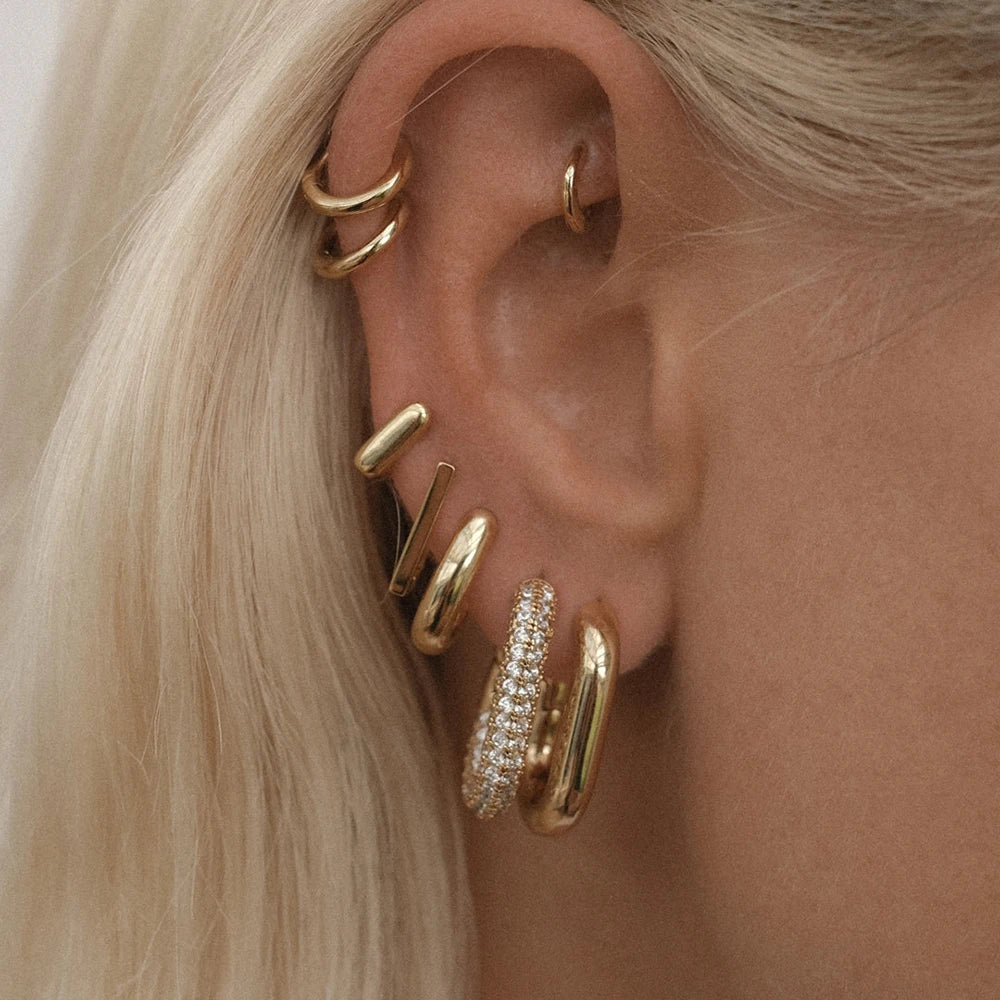 Zircon Huggie Hoops