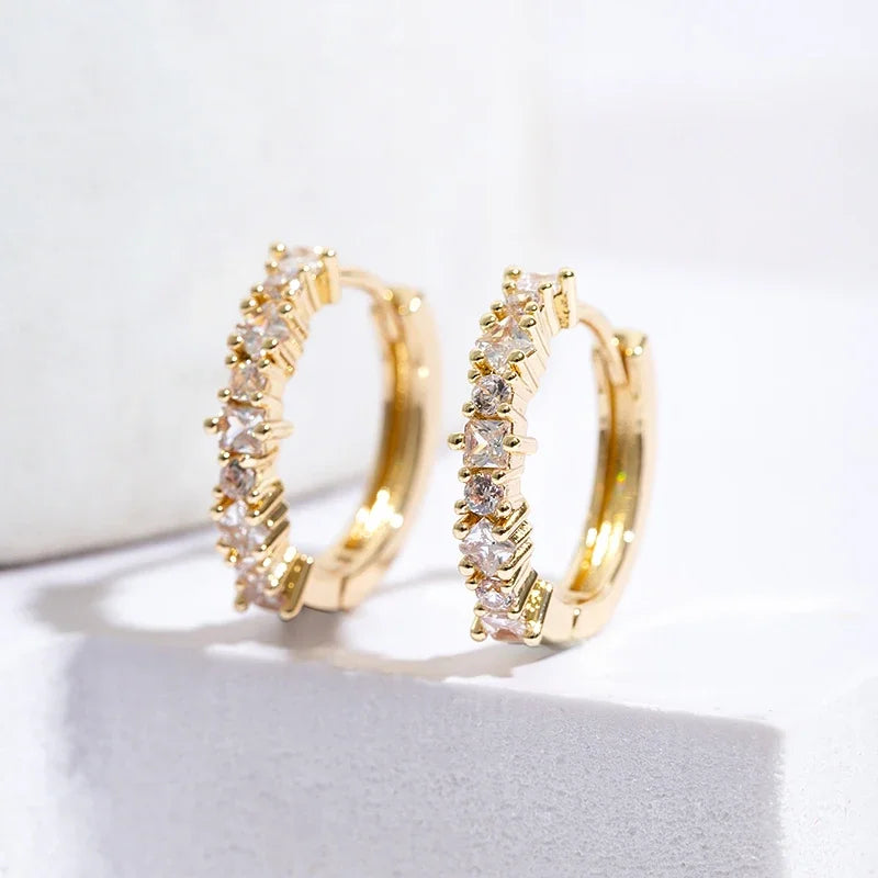 Colour Zircon Hoops
