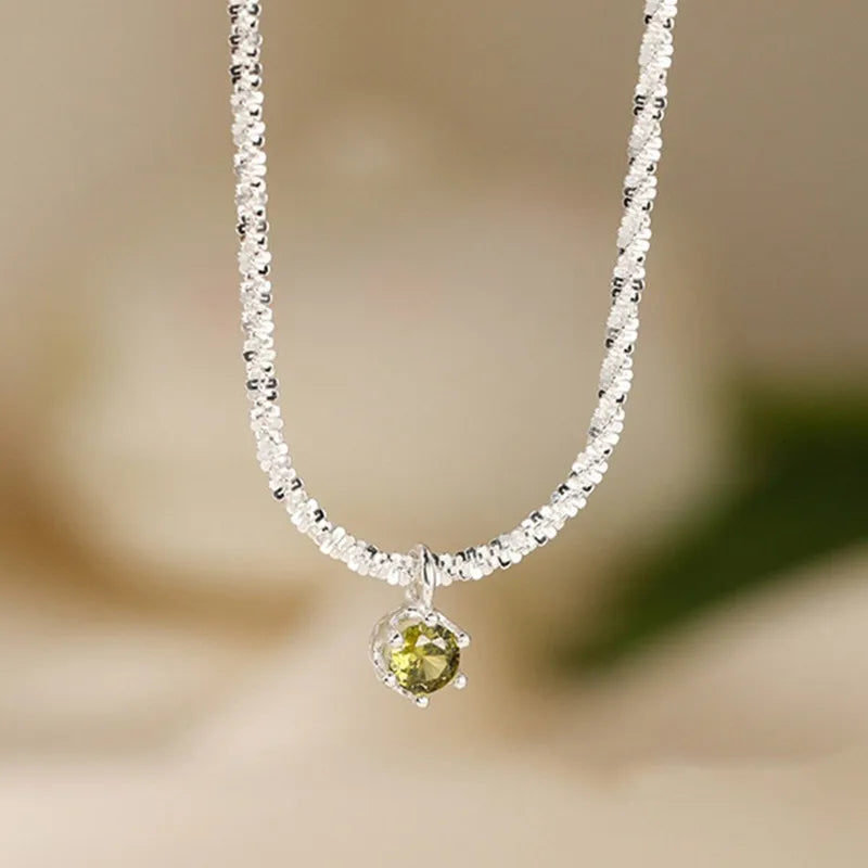 Solitaire Drop Necklace