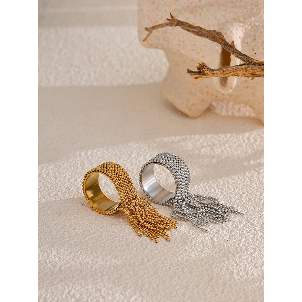 Chain Tassel Ring