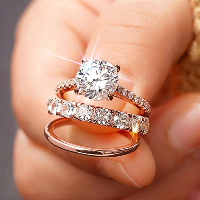 Zirconia Ring Trio