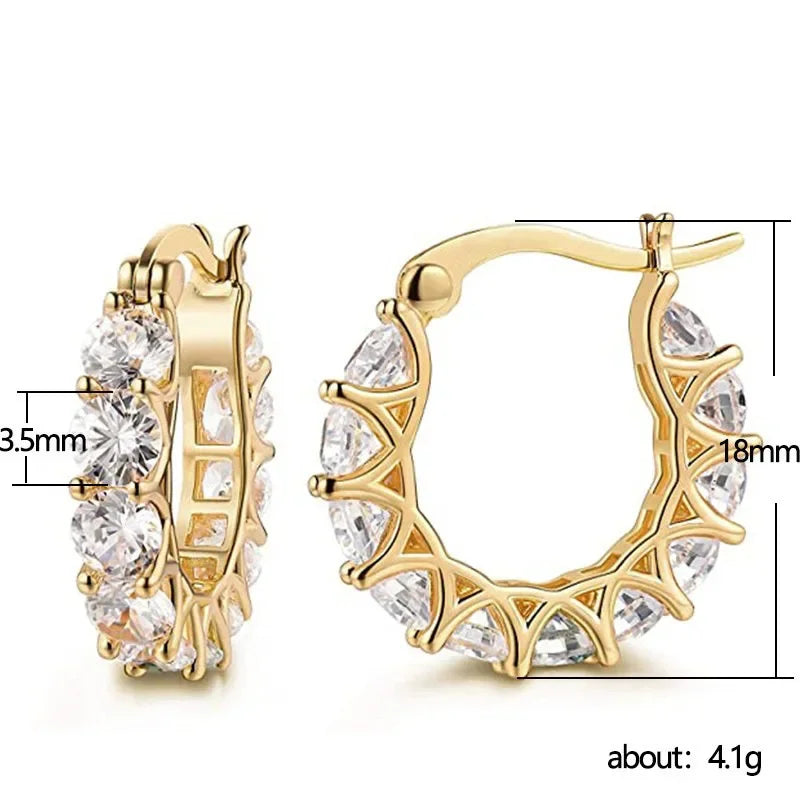Pave Hoop Earrings