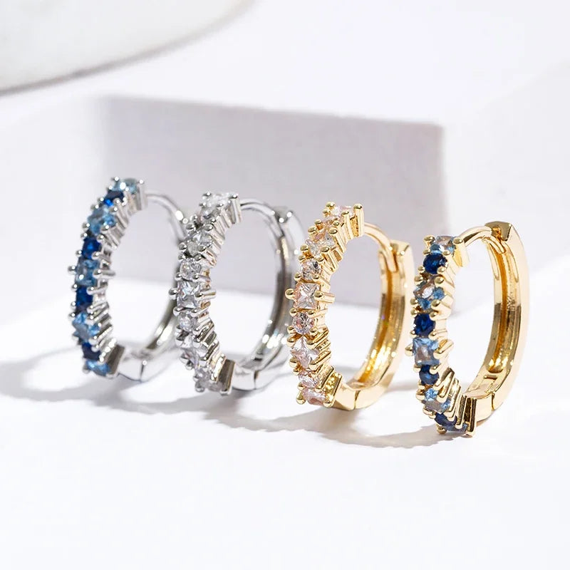 Colour Zircon Hoops