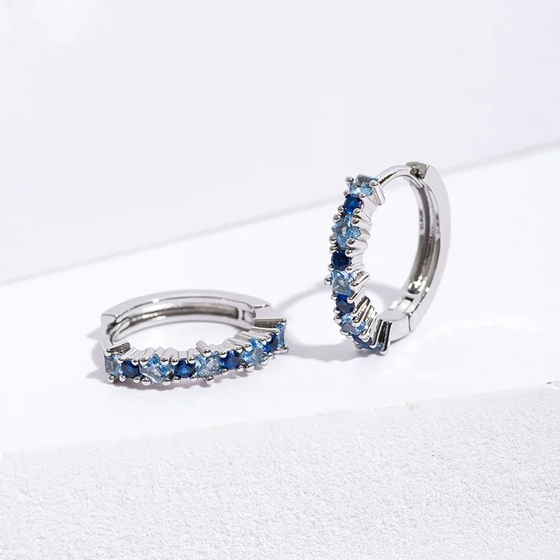 Colour Zircon Hoops