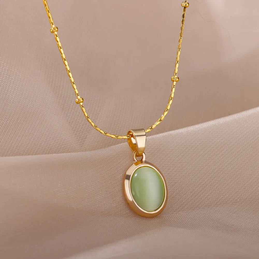 Opal Oval Pendant