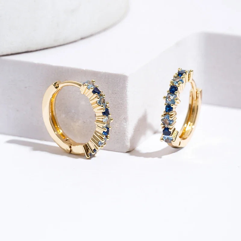 Colour Zircon Hoops