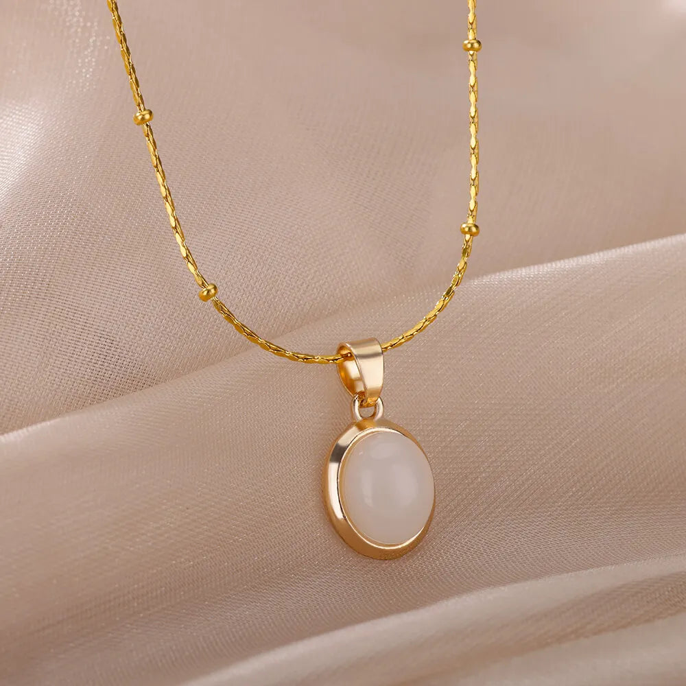 Opal Oval Pendant