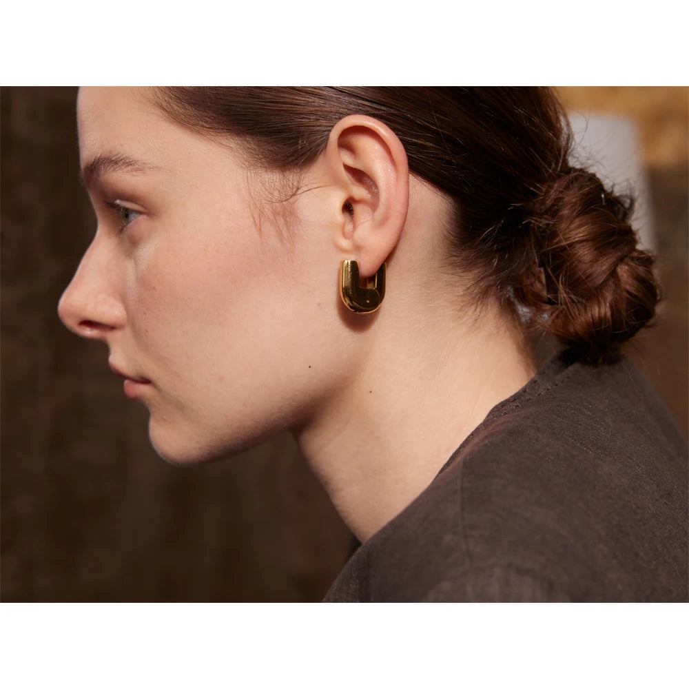 U-Bar Hoop Earrings