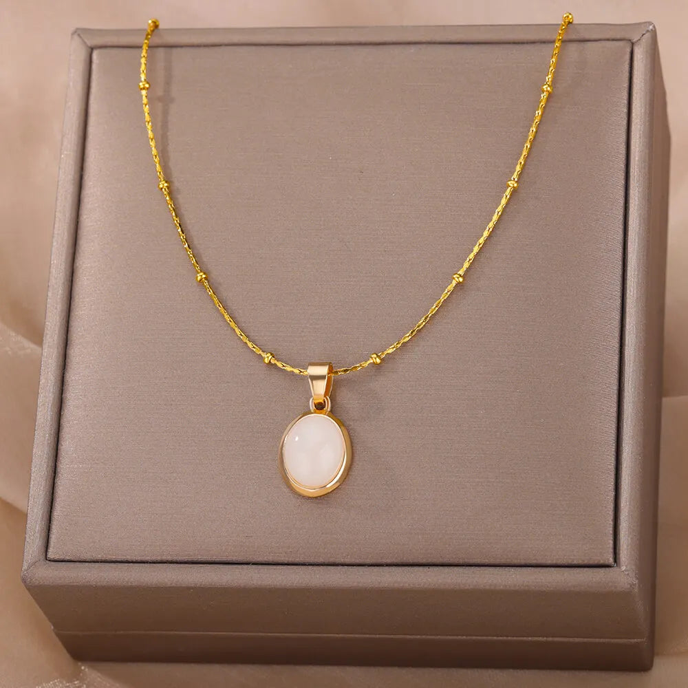 Opal Oval Pendant