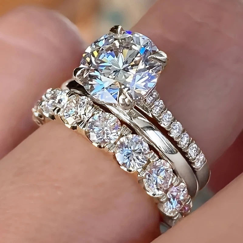 Zirconia Ring Trio