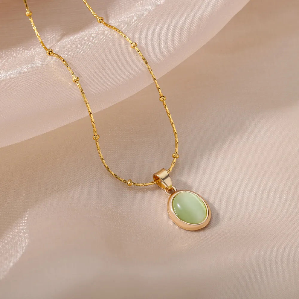 Opal Oval Pendant