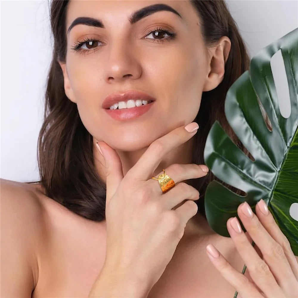 Geometric Heart Ring
