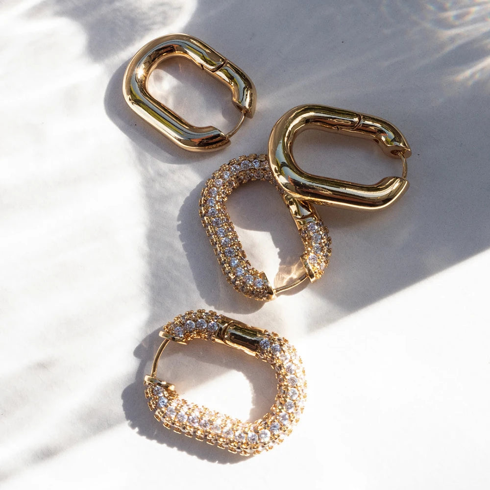Zircon Huggie Hoops