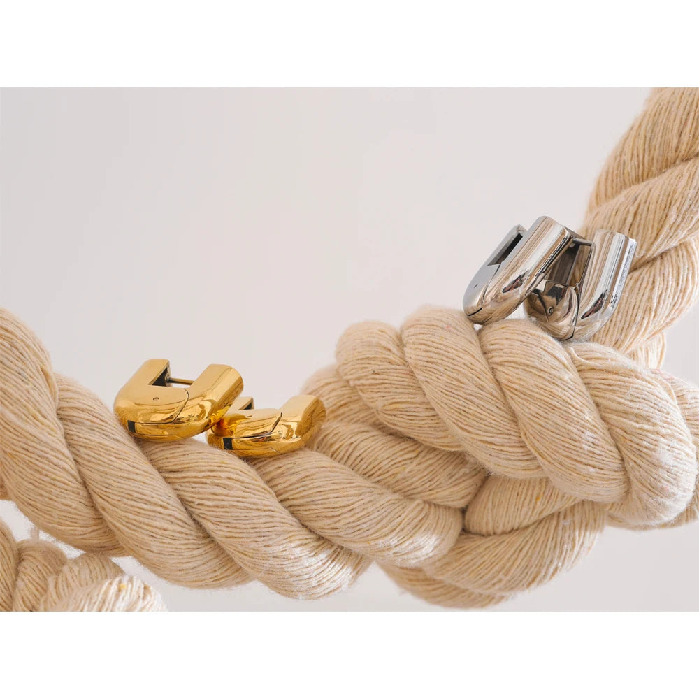 U-Bar Hoop Earrings