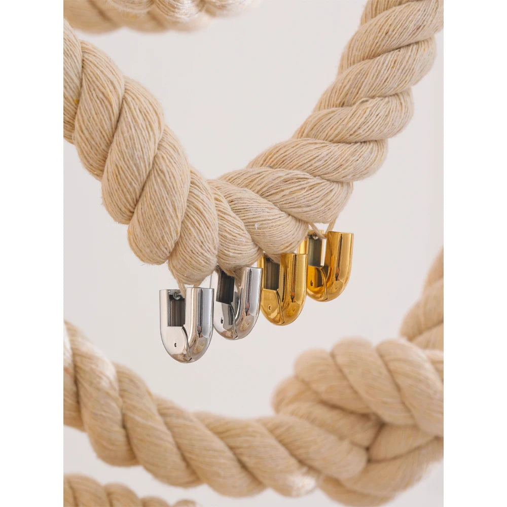 U-Bar Hoop Earrings