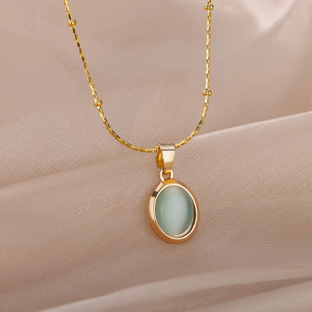 Opal Oval Pendant