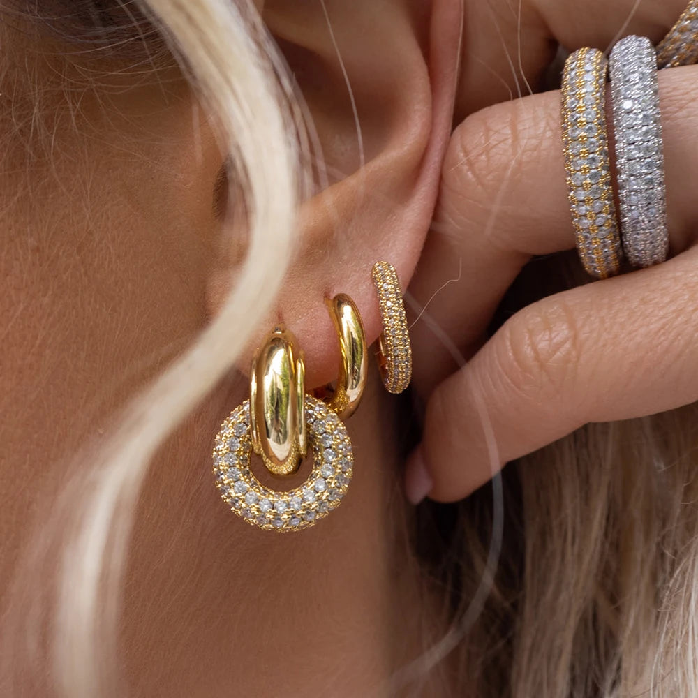 Zircon Huggie Hoops